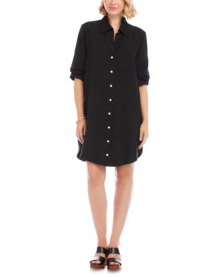 Ruched Sleeve Shirt Dress
