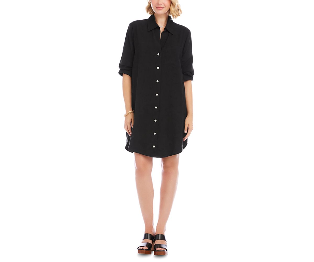 Karen Kane Ruched Sleeve Shirtdress