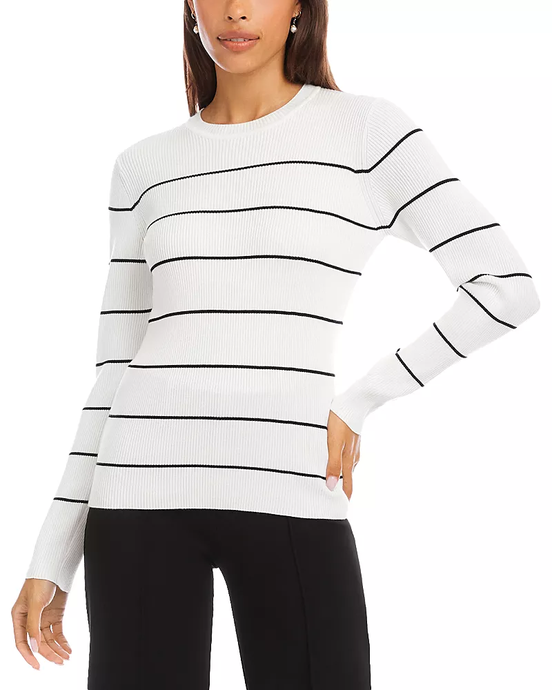 Karen Kane Stripe Ribbed Sweater