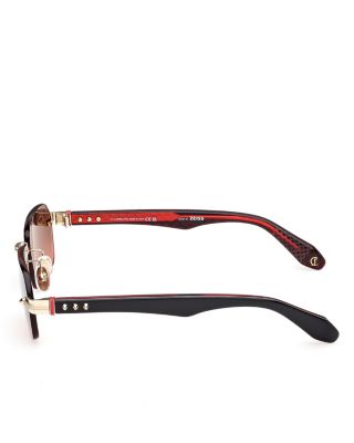 Rectangular Metal Sunglasses, 56mm