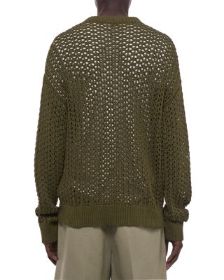 Open Stitch Crewneck Sweater