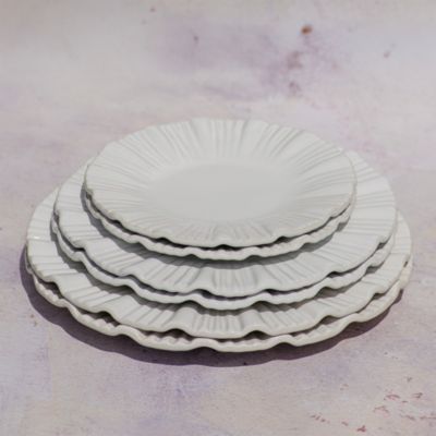 Bari White American Dinner Plate