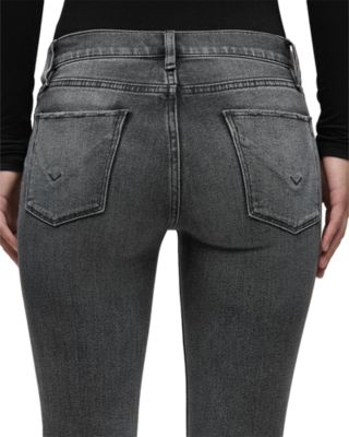 Nico Mid Rise Straight Jeans in Black Vortex