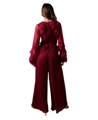  Soft Chiffon Frill Jumpsuit