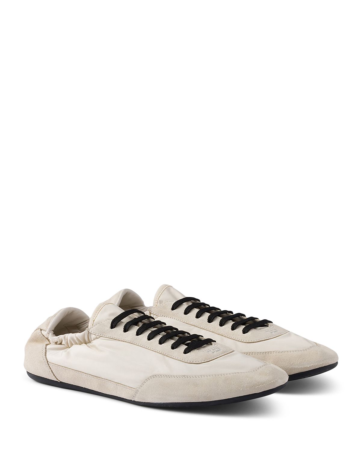 Prada Men's Collapse Re-Nylon and Suede Elasticized Sneakers
