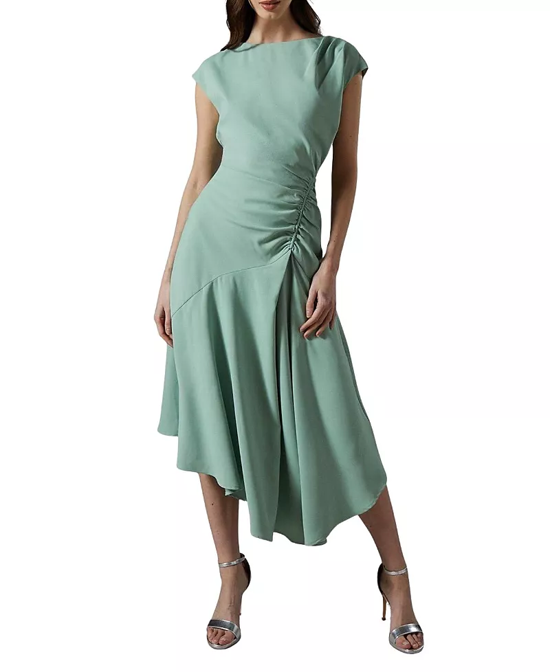 Coast Drape Side Cap Sleeve Midi Dress