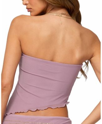 Vivi Mesh Asymmetric Tube Top