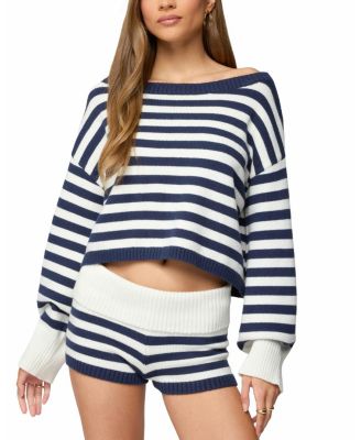  Saphi Striped Oversized Knit Sweater
