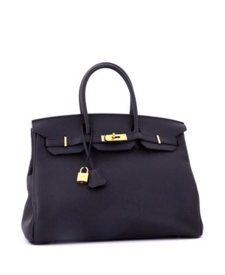 Birkin 35 Handbag Black Togo with Gold Hardware