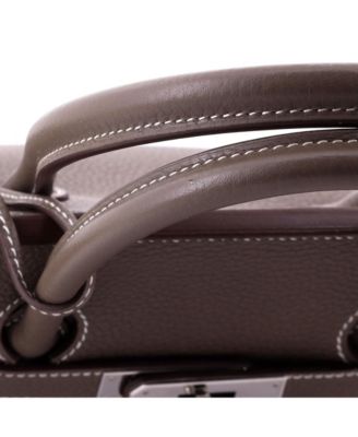 Birkin 35 Handbag Grey Clemence with Palladium Hardware