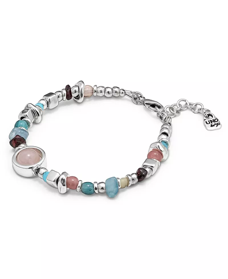 UNOde50 Textured Stone Crystal Bracelet