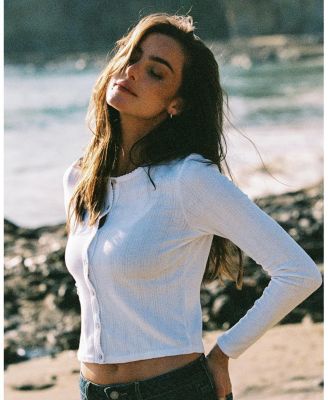 Pointelle Crop Cardigan