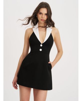  Ignacia Office Casual Halter Mini A-line Dress