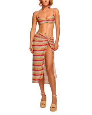 Xana Striped Skirt Swim Cover-Up