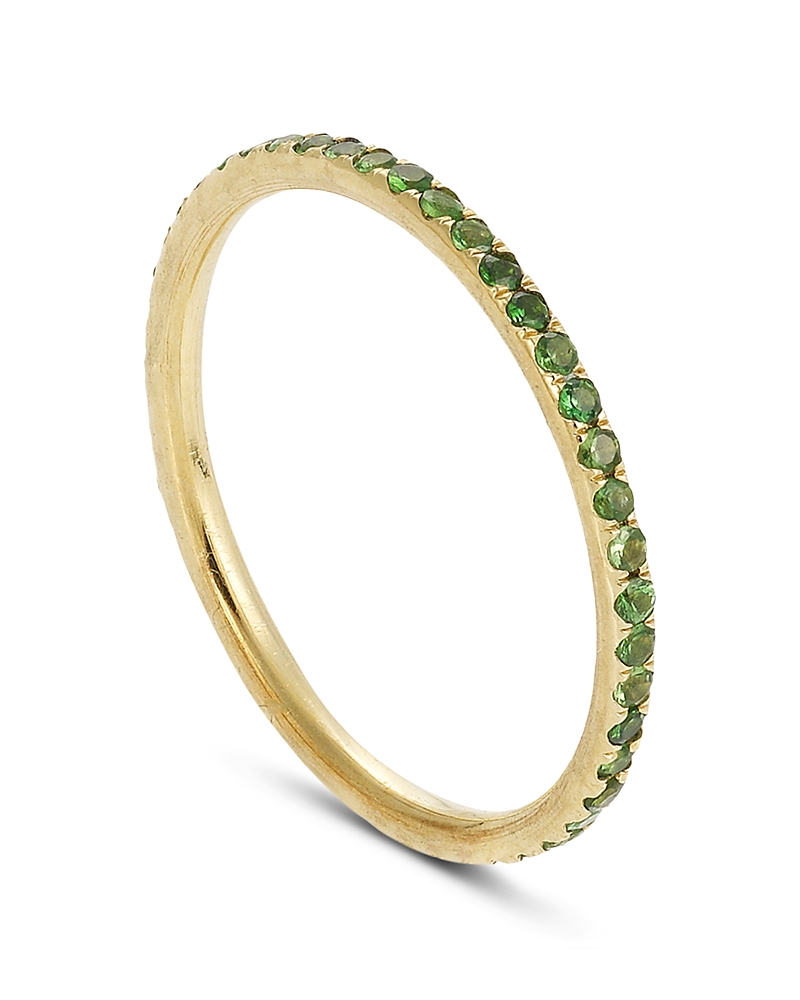 Ileana Makri 18K Yellow Gold Fine Classic Tsavorite Eternity Band