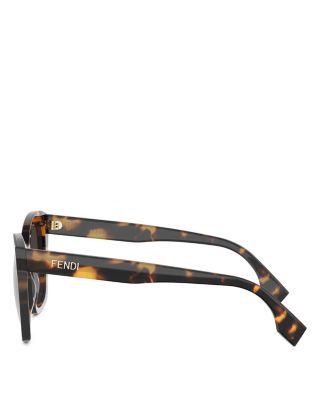 Lettering Cat Eye Sunglasses, 55mm