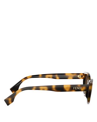 Lettering Oval Sunglasses, 51mm