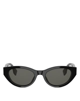 Lettering Oval Sunglasses, 51mm