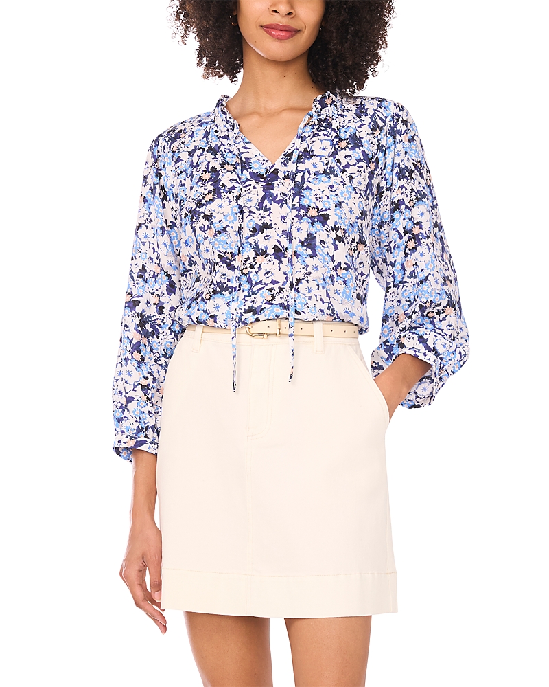 Vince Camuto Split Neck Peasant Top