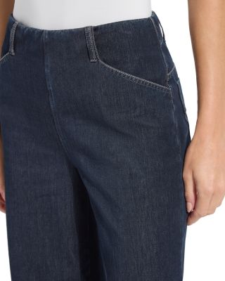 Samara High Rise Cuffed Wide Leg Jeans in Indigo