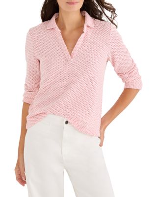 Textured Tuck Stitch Knit Polo 