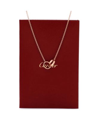  Love Interlocking Necklace 18K Rose Gold 18"