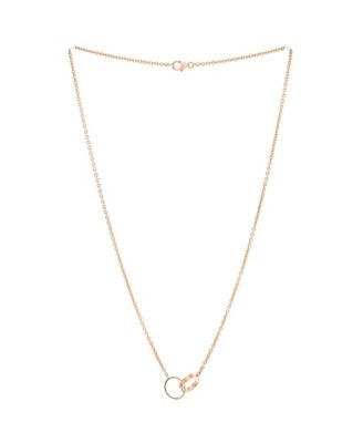  Love Interlocking Necklace 18K Rose Gold 17.25"