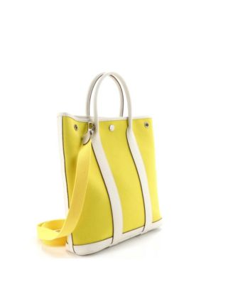 28 Garden File Tote Toile and Leather