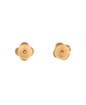  Sweet Alhambra Stud Earrings 18K Gold and Mother of Pearl