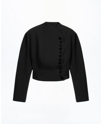 Asymmetric Buttoned Tailored Jacket