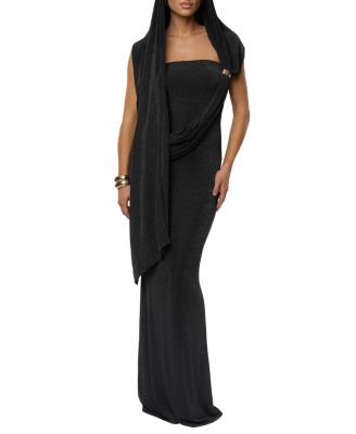  Golden Veil Maxi Dress