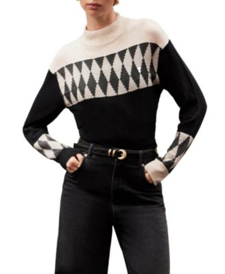  Women's Cotton Blend Graphic Sweater