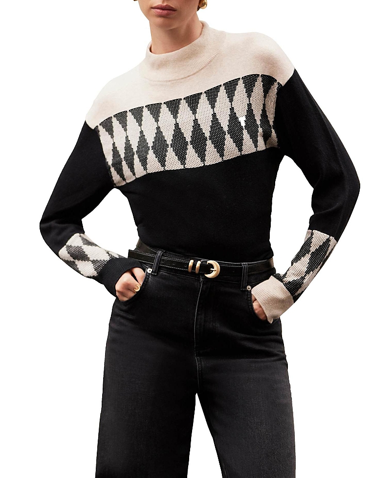 Mint Velvet Women's Cotton Blend Graphic Sweater