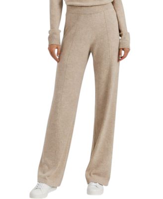  Women's Wool Cashmere Wide Leg Track Pants