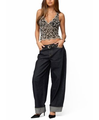 Araura Velvet Floral Sheer Top