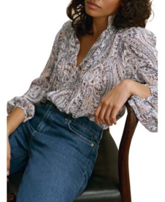  Women's Paisley Print Blouse