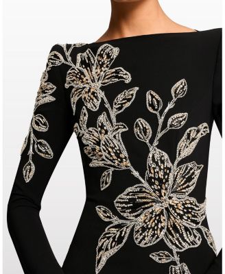 Slipper Orchid Floral-Embellished Maxi Dress