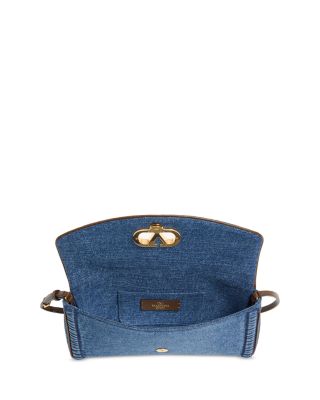 DeVain VLogo Small Denim Shoulder Bag