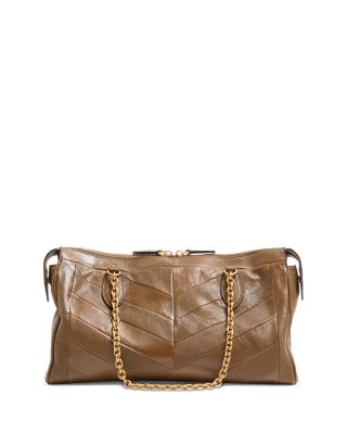 Panthea Nappa Leather Chevron VLogo Shoulder Bag