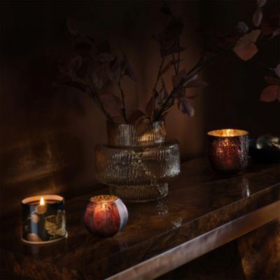 Midnight Pumpkin Large Crackle Glass Candle 21.5 oz.