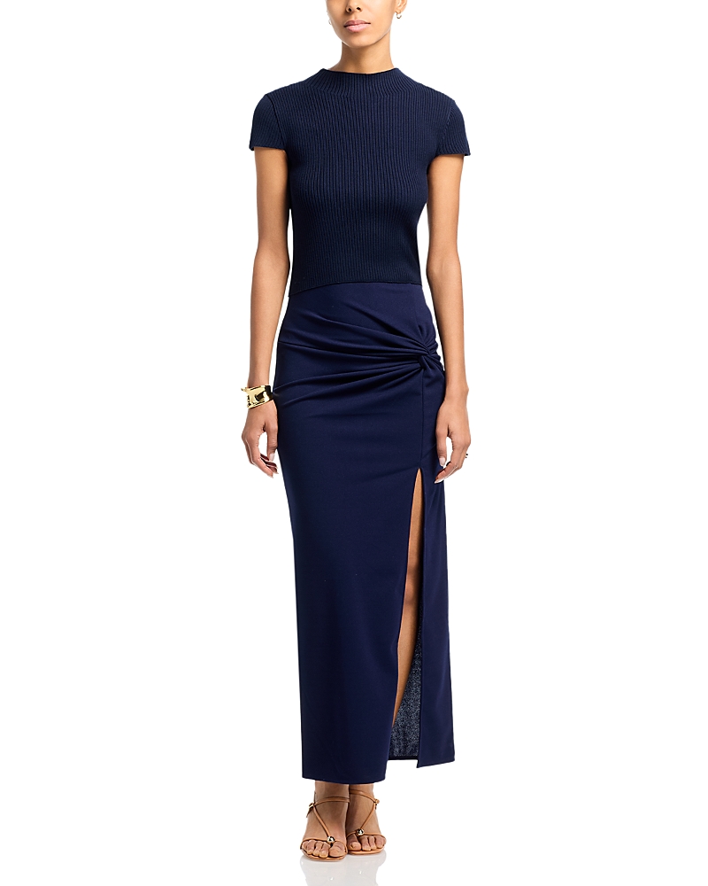 Line & Dot Pavo Mixed Media Dress