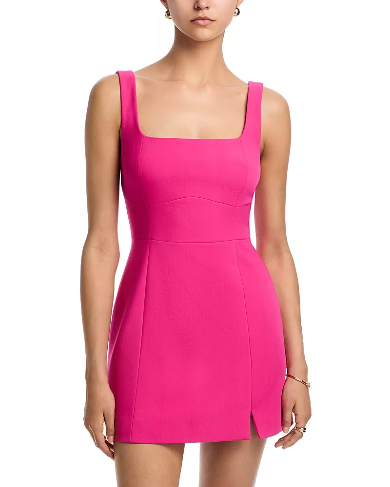 French Connection Azra Slit Front Twill Dress