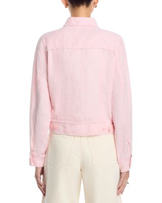 Two Palms Raw-Edge Linen Jacket