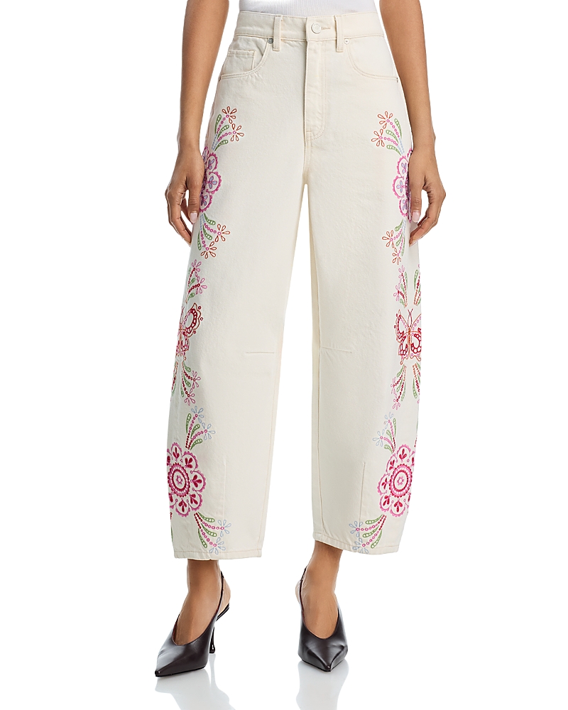 Blanknyc High Rise Barrel Leg Jeans in Spring Fling