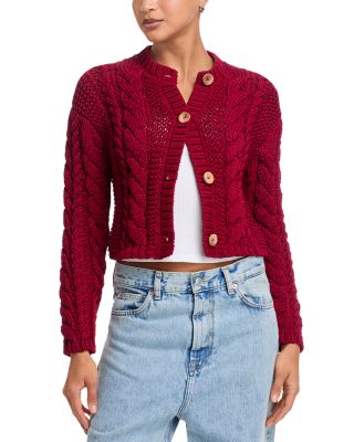 Chunky Tape Yarn Cable Cardigan - Exclusive