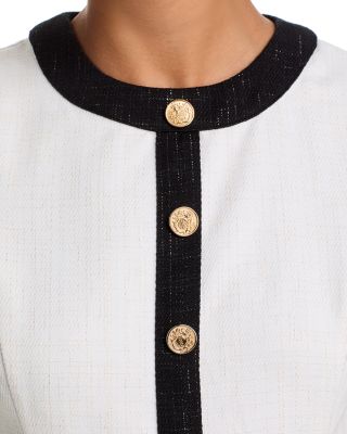 Shimmer Tweed Contrast Mini Dress - Exclusive