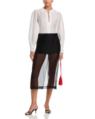 Lace Trim Blouse - Exclusive