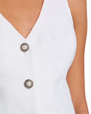 Chain Trim Tweed Vest - Exclusive