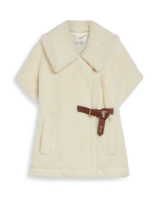 Newabavo1 Alpaca, Wool & Silk Teddy Poncho