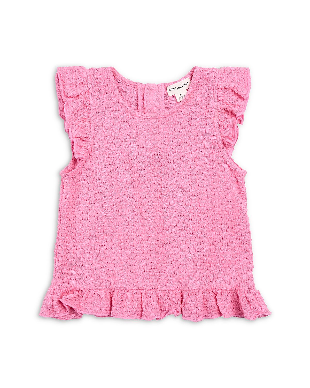 Miles The Label Girls' Sleeveless Textured Knit Top - Little Kid, Big Kid